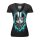 LT BIKER CAT V-NECK T-SHIRT BLACK