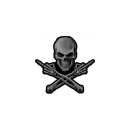 LT MIDDLE FINGER SKULL PATCH