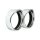 Recessed trim rings with visor. Spotlamp. Chrome