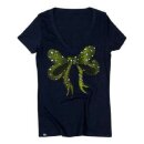 SHIRT; V-NECK, SCRIBBON, MIDNIGHT NAVY