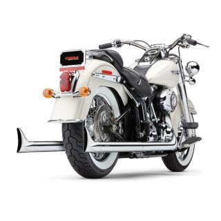 Cobra Bad Hombre Duals Fishtail Auspuff für Harley Softail 12-17