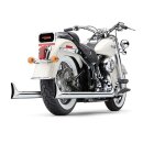 HARLEY SOFTAIL COBRA BAD HOMBRE DUALS FISHTAIL EXHAUST 12-17