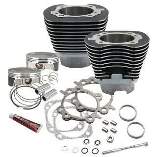 S&S 110cui Big Bore Kolben Zylinder Kit für Harley 96 und 103 Twin Cam 07-17 schwarz