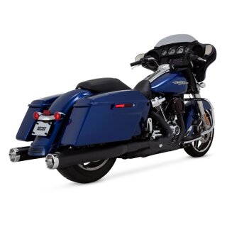 Vance & Hines Monster Round slip-on mufflers. Black