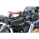 Seitendeckel Set Bobber gerippt schwarz matt für Harley XL Sportster 14-22