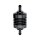 Golan mini fuel filter 5/16" (8 mm). Black anodized