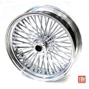 Radial 48 fat spoke rear wheel 3.50 x 16 chrome