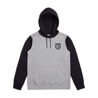 BRIXTON NATICE HOODIE FLEECE HEATHER GREY/BLACK