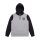 BRIXTON NATICE HOODIE FLEECE HEATHER GREY/BLACK