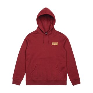 BRIXTON SPRINGFIELD HOODIE FLEECE BURGUNDY