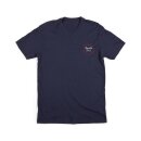 BRIXTON WHEELER ll SHORTSLEEVE T-SHIRT NAVY/RED/WHITE