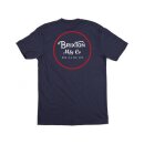 BRIXTON WHEELER ll SHORTSLEEVE T-SHIRT NAVY/RED/WHITE