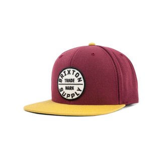 BRIXTON OARH lll SNAPBACK MAROON/GOLD