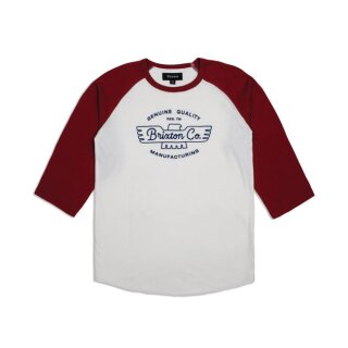 BRIXTON CONCORD 3/4 SLEEVE T-SHIRT OFF WHITE