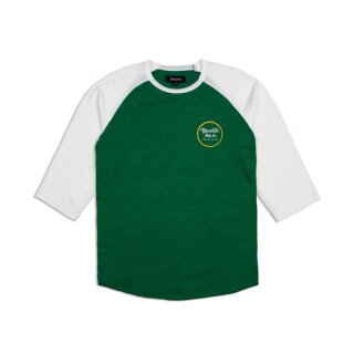 BRIXTON WHEELER 3/4 SLEEVE T-SHIRT HEATHER FOREST