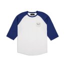 BRIXTON WHEELER 3/4 SLEEVE T-SHIRT WHITE/COBALT