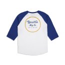 BRIXTON WHEELER 3/4 SLEEVE T-SHIRT WHITE/COBALT