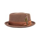 BRIXTON STOUT PORK PIE FEDORA CAMEL