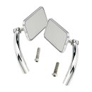 Biltwell, in-bar Utility mirror set, rectangle chrome