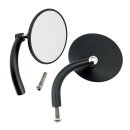 Biltwell utility mirror set, round perch mount black