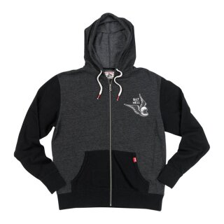 Biltwell Wings zip-up thin hoodie black/charcoal
