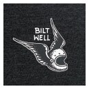 Biltwell Wings zip-up thin hoodie black/charcoal