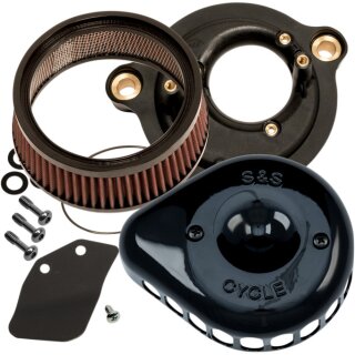 S&S Mini Teardrop Stealth Luftfilter Kit schwarz für Harley M8 17-24