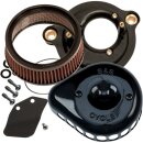 S&S Mini Teardrop Stealth Luftfilter Kit schwarz für Harley M8 17-24
