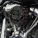 S&S Mini Teardrop Stealth Luftfilter Kit schwarz für Harley M8 17-24