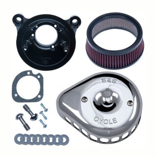 S&S Stealth Mini Teardrop Luftfilter Kit chrom für Harley Sportster 91-06