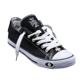 Low Sneaker Schuhe WCC Warrior West Coast Choppers Iron Cross schwarz