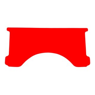 National Cycle, repl. adj. lower window (style C). Red