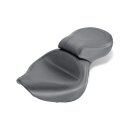 Mustang 1-piece 2-up wide touring vintage seat plain black