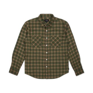 Brixton Bennett flannel longsleeve shirt forest/khaki