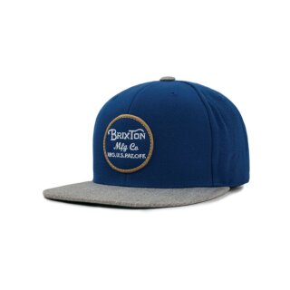Brixton Wheeler snapback cap dark blue/light heather grey