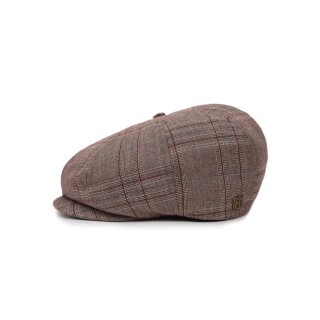 Brixton Brood snap cap taupe plaid