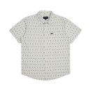 Brixton Charter woven short sleeve shirt white/black