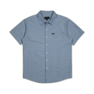 Brixton Charter Oxford woven shirt light blue chambray