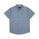 Brixton Charter Oxford woven shirt light blue chambray