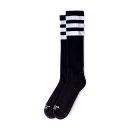 American Socks Knee High Back In Black, triple white striped