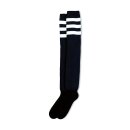 American Socks Ultra High Back in black, triple white stripe