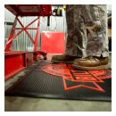 Biltwell Bulldog floor mat black/red - 36"X24"