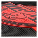 Biltwell Bulldog floor mat black/red - 36"X24"