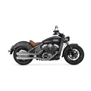V&H Twin slash round slip ons chrome