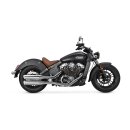 V&H Twin slash round slip ons chrome