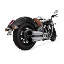 V&H Twin slash round slip ons chrome