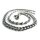 Amigaz Pewter Skull & Cut Leash Double Wallet Chain