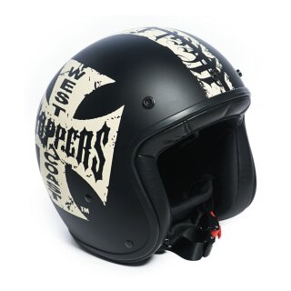 WCC Gangscript open face helmet black