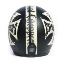 WCC Gangscript open face helmet black