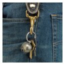 Biltwell key fob Gringo helmet, cast white brass